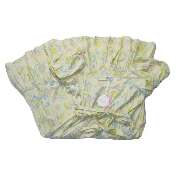 NWT LoveShackFancy x Target Estelle in Yellow Floral Puff-Sleeve Maxi Dress 20W - Picture 1 of 3